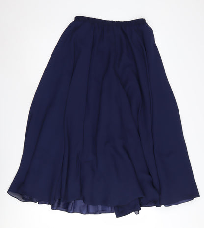 Leslie Fay Women's Blue Midi Flare Skirt M