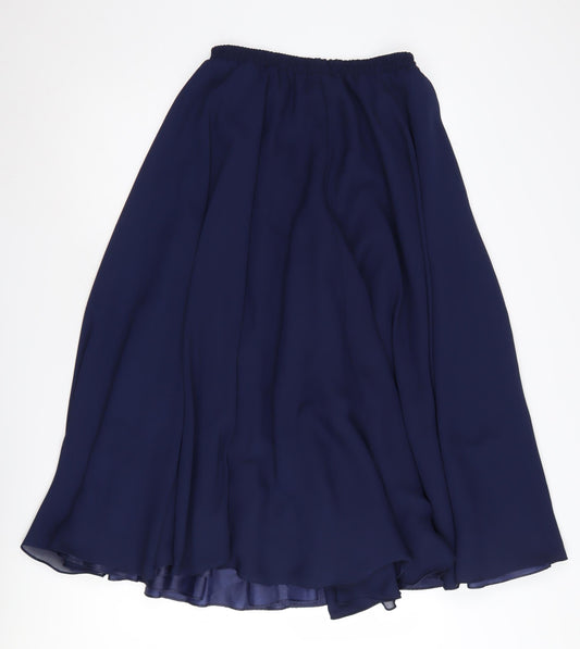 Leslie Fay Women's Blue Midi Flare Skirt M