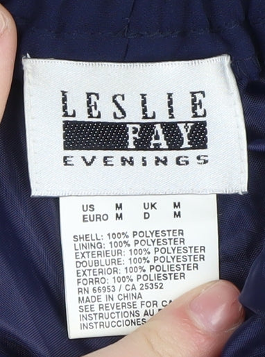 Leslie Fay Women's Blue Midi Flare Skirt M