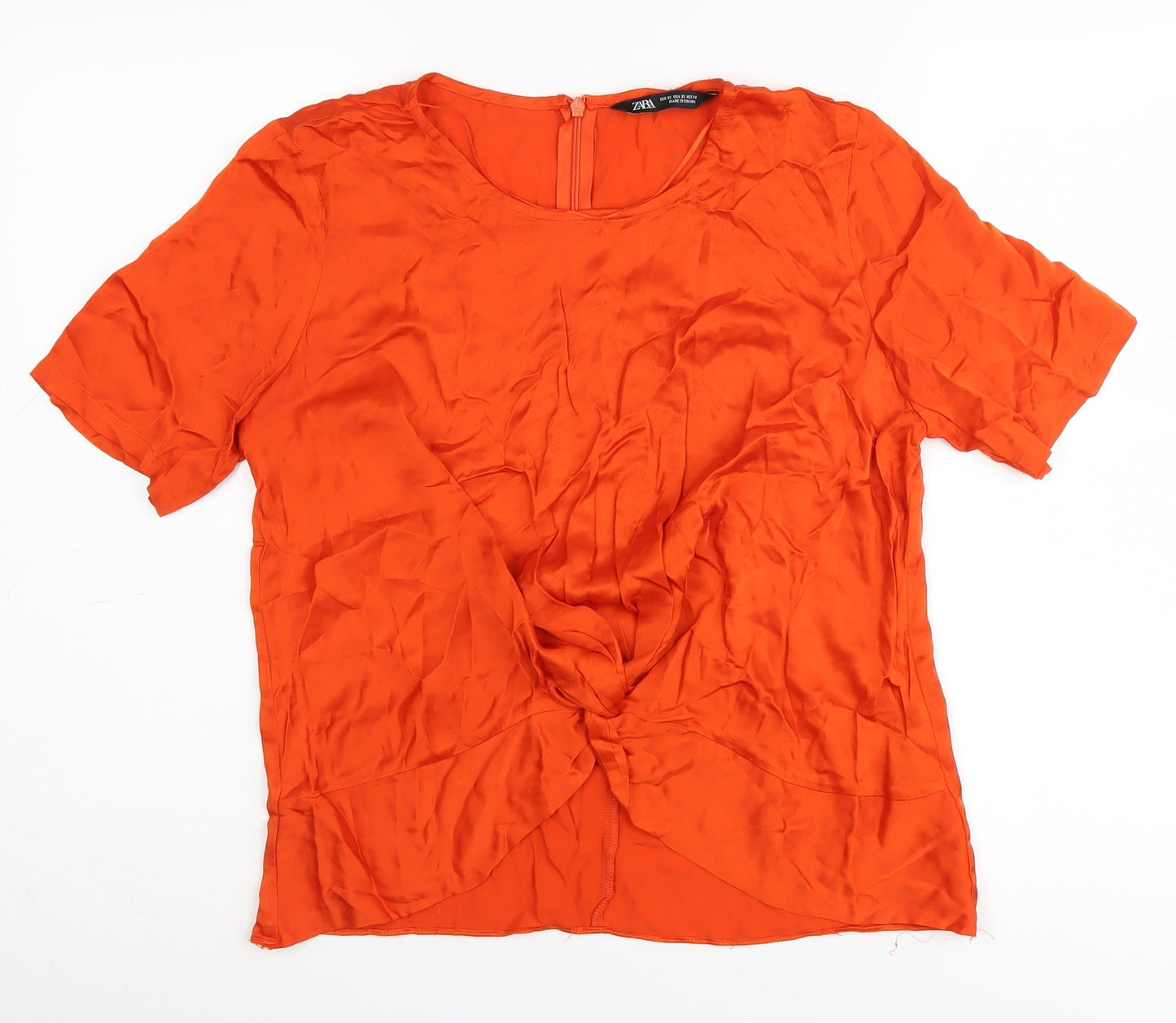 Womens UK Size XS Zara Orange  Blouse