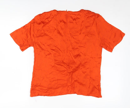 Womens UK Size XS Zara Orange  Blouse