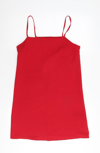 ASOS Women's Red Square Neck Slip Dress, Size 8