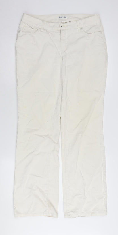 St. John's Bay Women's White Straight Corduroy Jeans Size 8