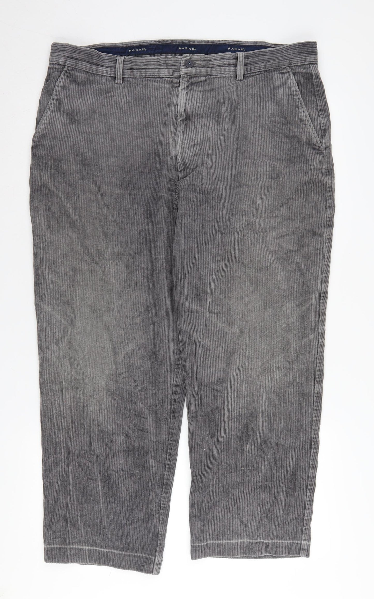 Farah Men's Grey Corduroy Trousers, Size 40, Autumn/ Winter