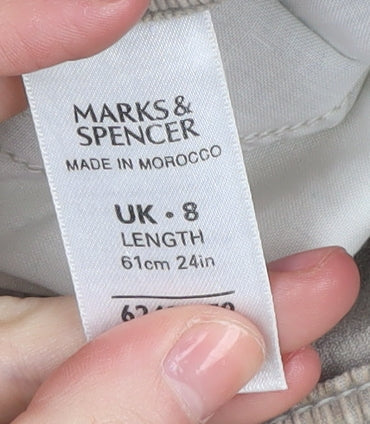 Marks and Spencer Women's Beige Corduroy Skirt Size 8