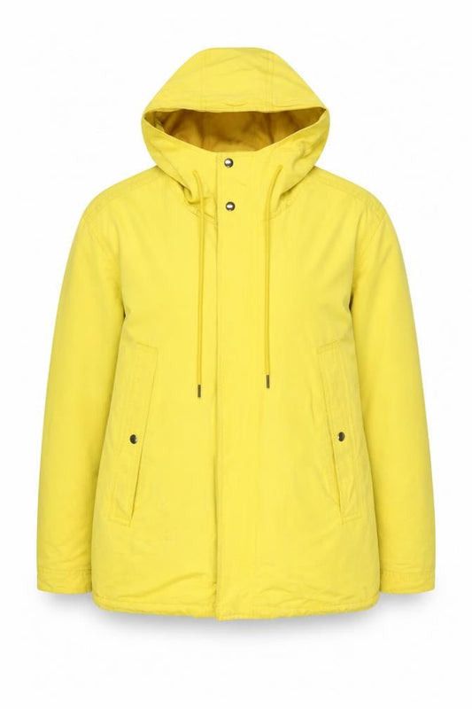 Front view of Arket Yellow Anorak Jacket unisex, size 26, casual hooded