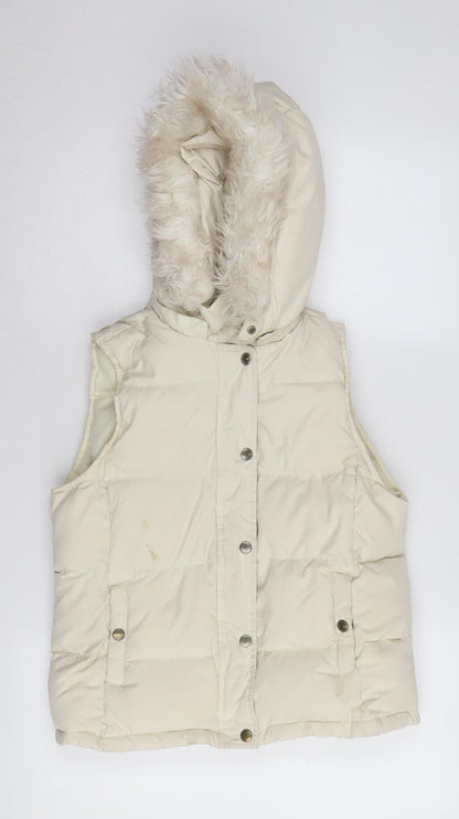 Womens UK Size XS Gap Ivory Puffer Jacket