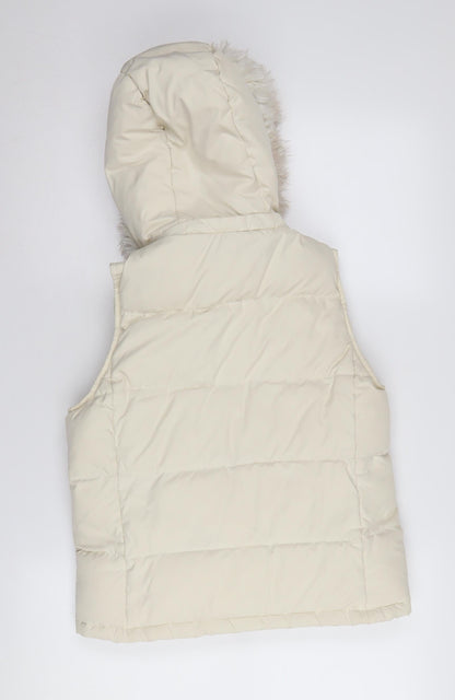 Womens UK Size XS Gap Ivory Puffer Jacket