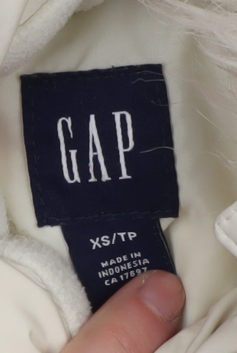 Womens UK Size XS Gap Ivory Puffer Jacket