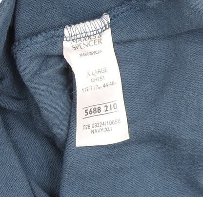 Marks and Spencer Blue Men's XL Polo, Vintage Style