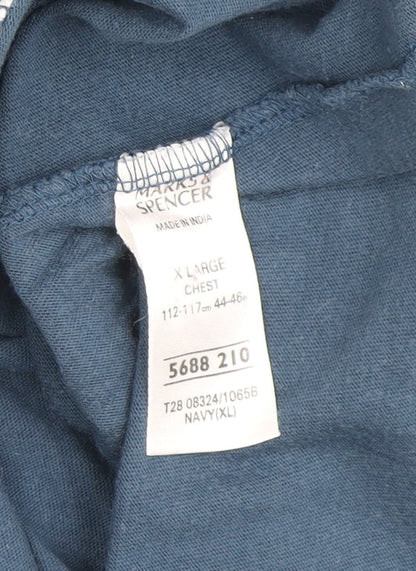 Marks and Spencer Blue Men's XL Polo, Vintage Style