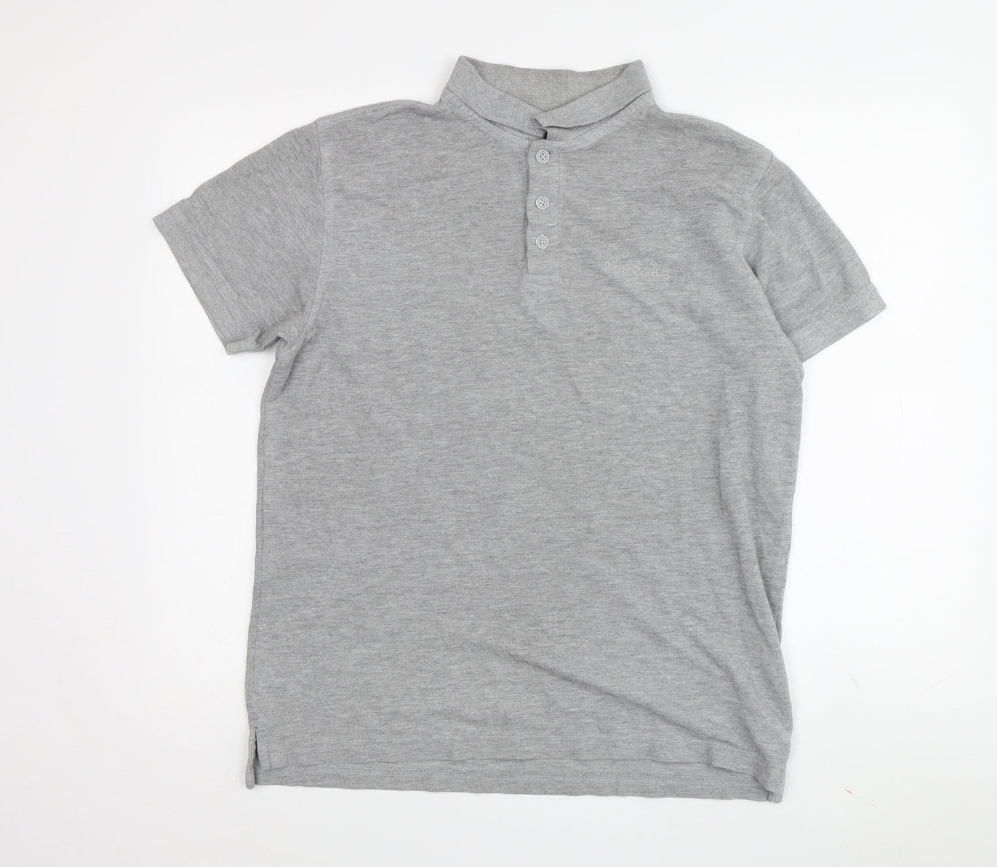 Pierre Cardin Men's Grey Polo Shirt M Solid