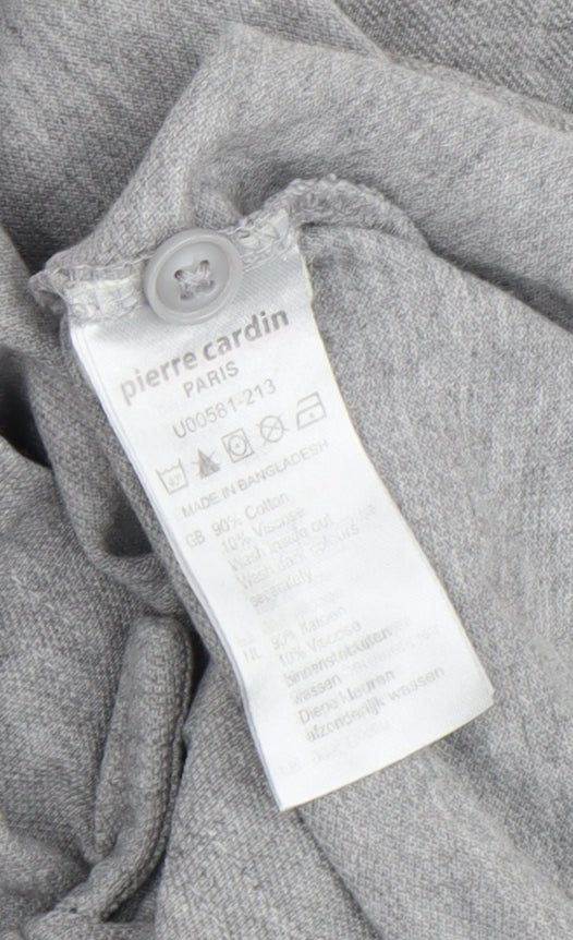 Pierre Cardin Men's Grey Polo Shirt M Solid
