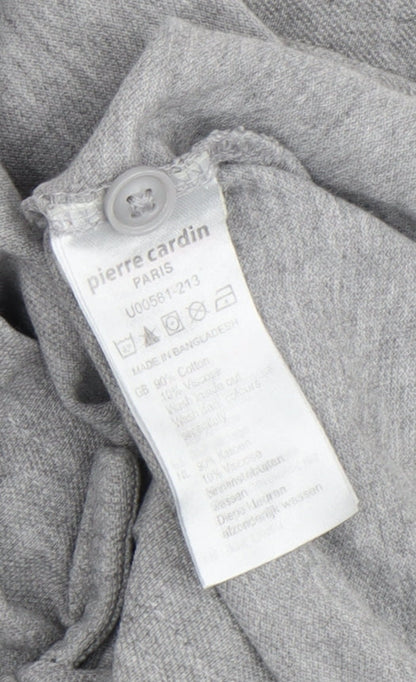 Pierre Cardin Men's Grey Polo Shirt M Solid