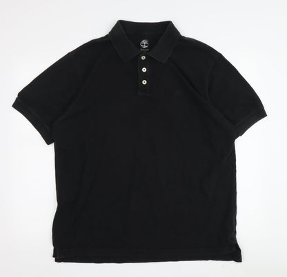 Timberland Men's Black Polo Shirt Size L