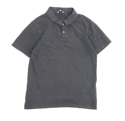 Jigsaw Men's Grey Short Sleeve Polo Shirt S