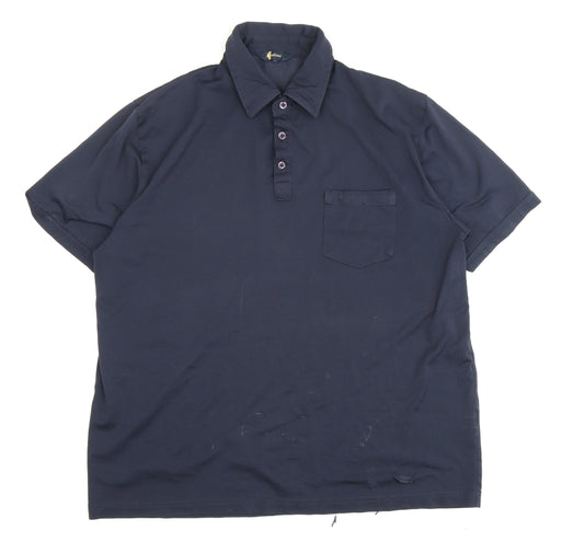 Gabicci Men's Blue XL Polo Shirt, Short Sleeve Casual