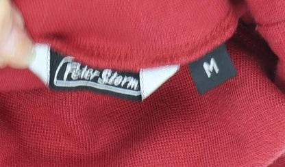 Peter Storm Men's Red Mock Neck Long Sleeve Top M