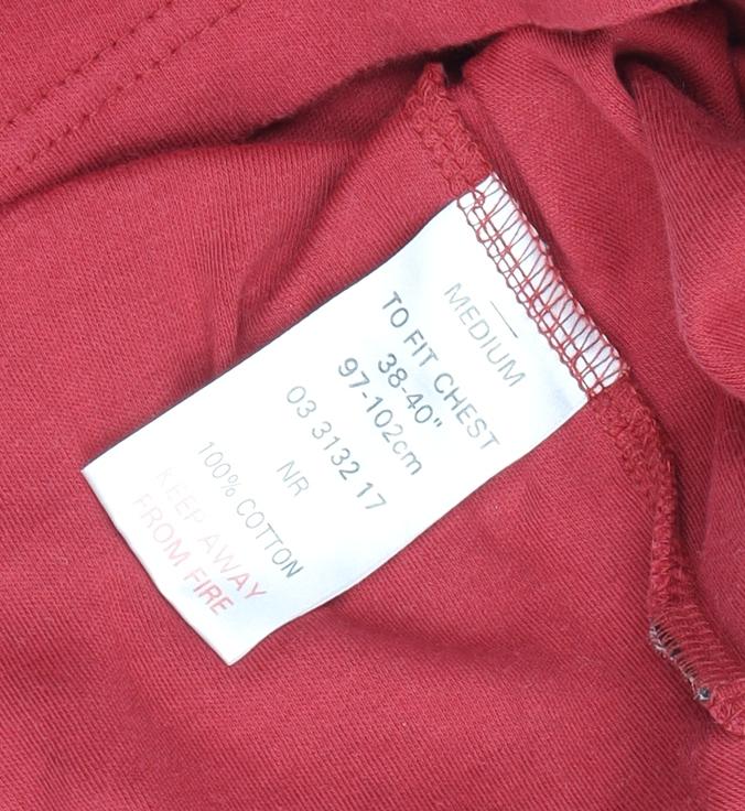 Peter Storm Men's Red Mock Neck Long Sleeve Top M