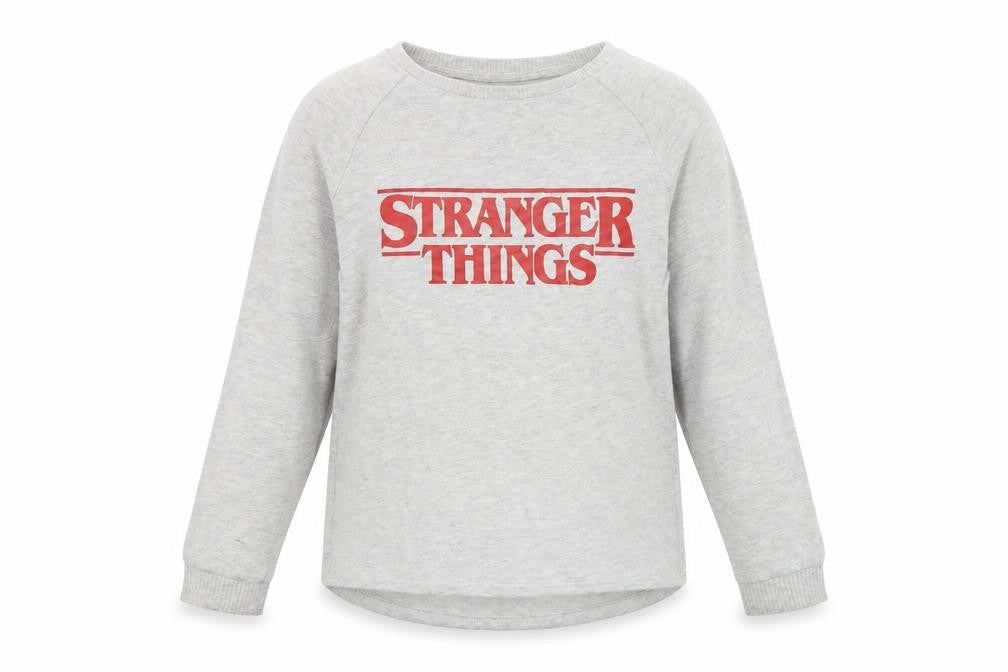 Womens UK Size XS Stranger Things Grey Basic T-Shirt
