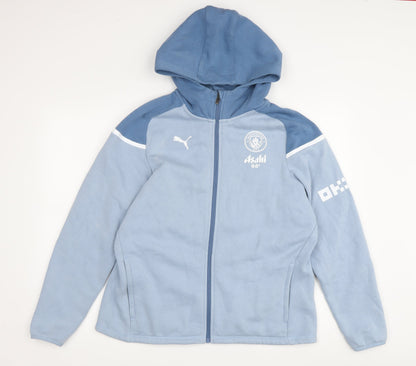 Puma Blue Full Zip Hoodie - Unisex L