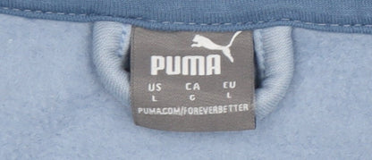 Puma Blue Full Zip Hoodie - Unisex L