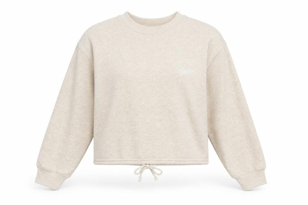 Womens UK Size S Pull&Bear Beige Pullover Sweatshirt