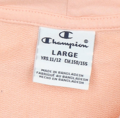 Champion Girls Pink Hoodie 11-12 Years Full Zip