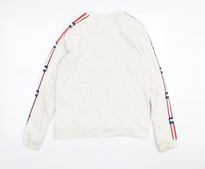 Zoe Karssen Women's Beige Logo XS Sweatshirt Pullover