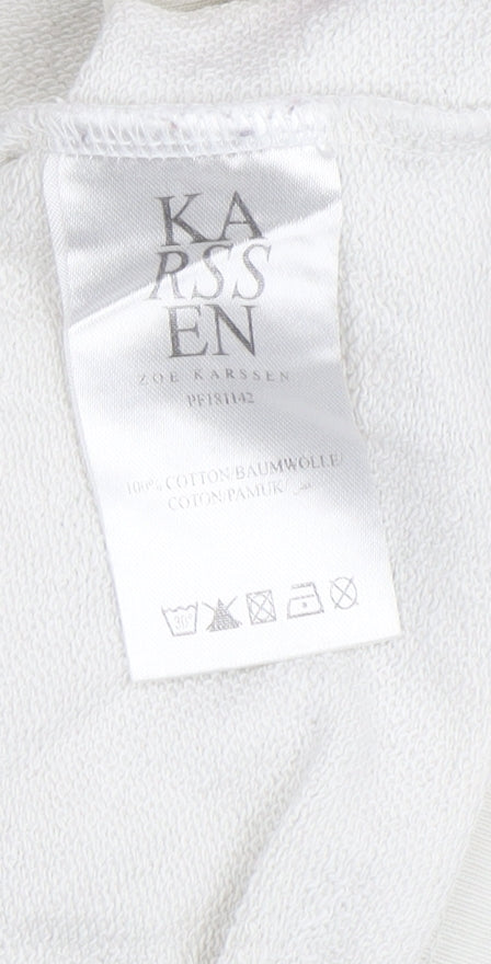 Zoe Karssen Women's Beige Logo XS Sweatshirt Pullover