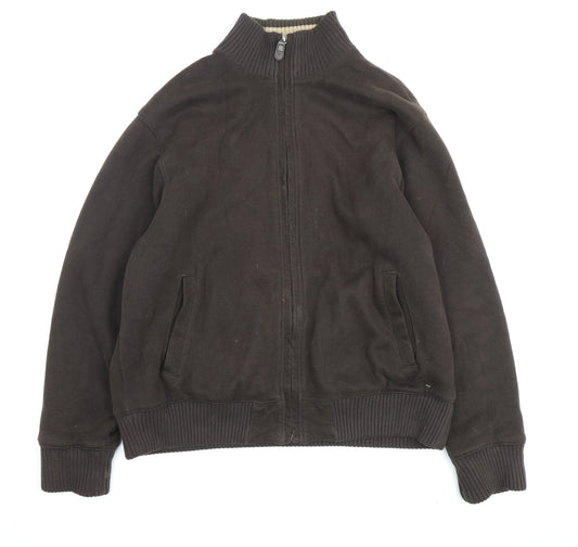 Mens UK Size L Marks and Spencer Brown Bomber Jacket
