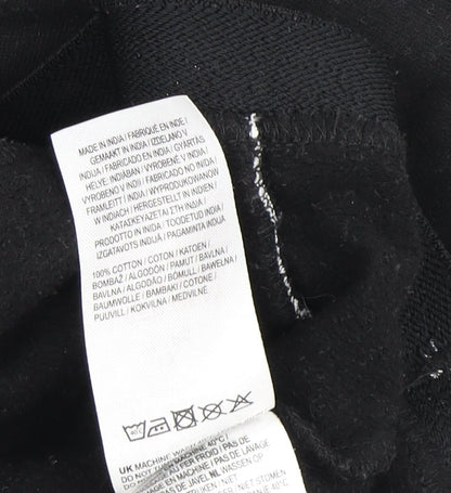 Firetrap Girls Black Hoodie, 13 Years, 100% Cotton, Piping Accents