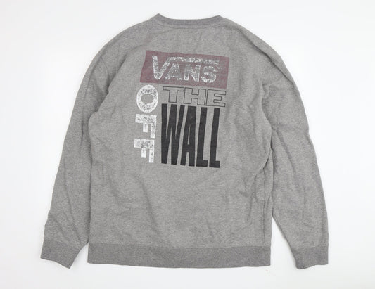 Vans Men's Grey Pullover Sweatshirt M - Skate Style