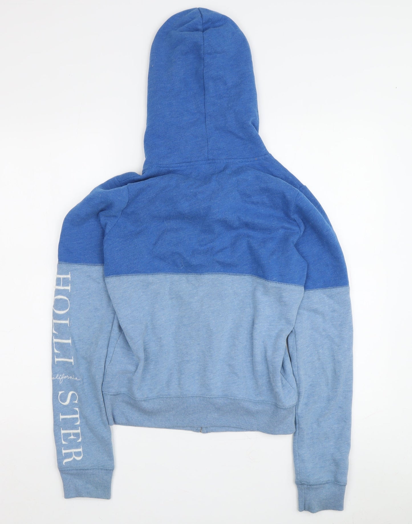 Hollister Boys Blue Full Zip Hoodie - XS, Cotton Blend