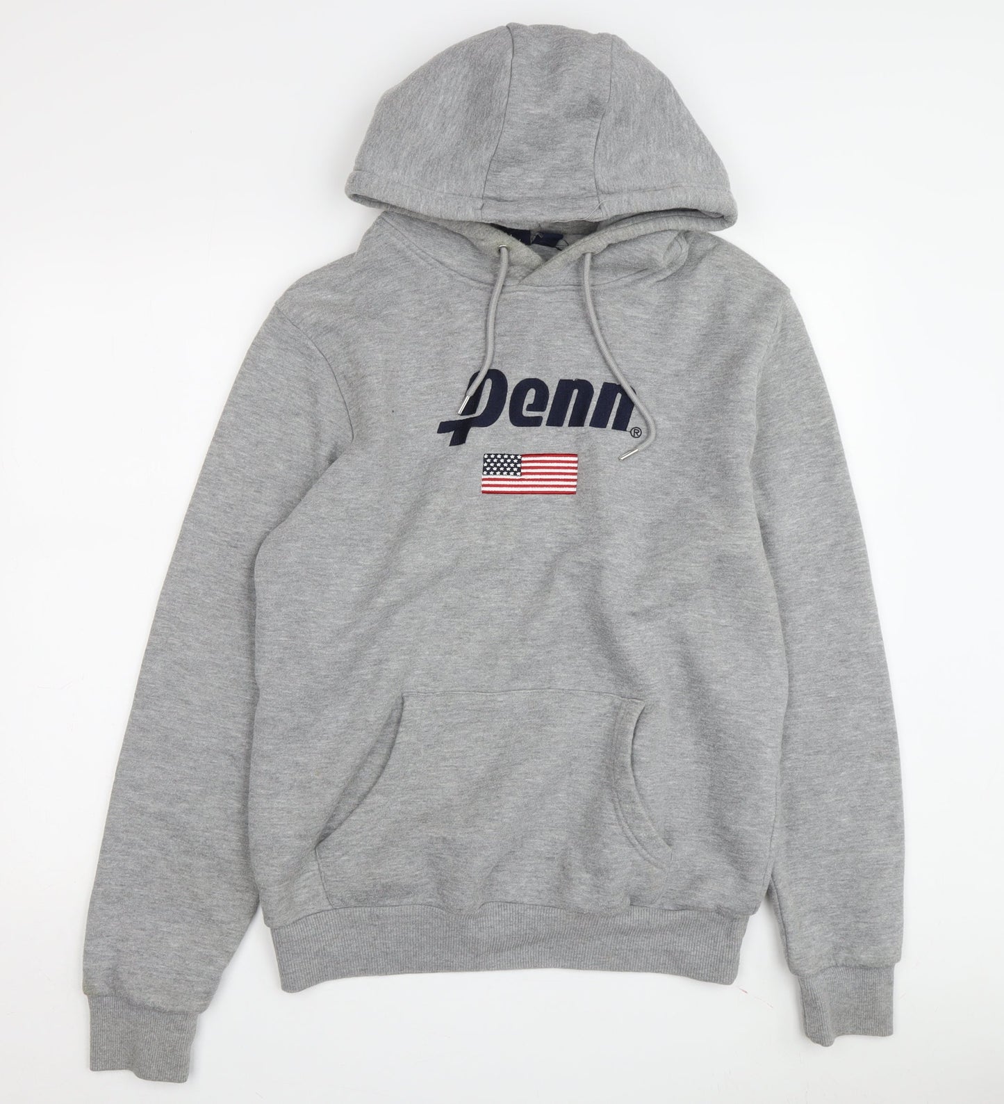Mens UK Size S Penn Grey Pullover Hoodie