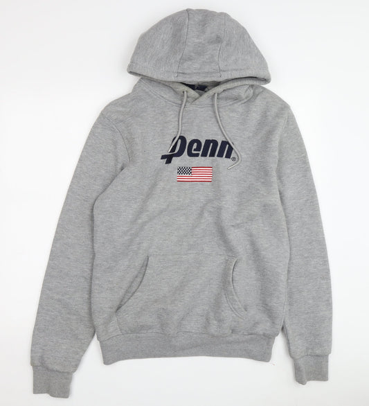 Mens UK Size S Penn Grey Pullover Hoodie
