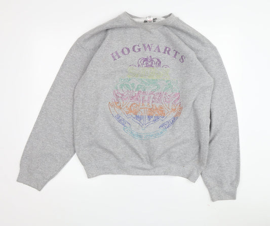 Womens UK Size M Harry Potter Grey Pullover Sweatshirt