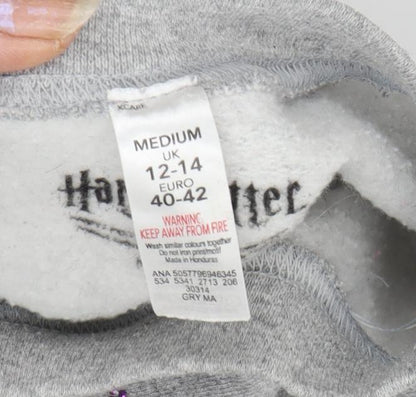 Womens UK Size M Harry Potter Grey Pullover Sweatshirt