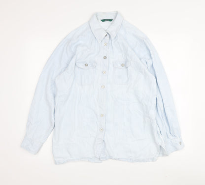 Womens UK Size 14 Marks and Spencer Blue  Button-Up