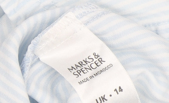 Womens UK Size 14 Marks and Spencer Blue  Button-Up