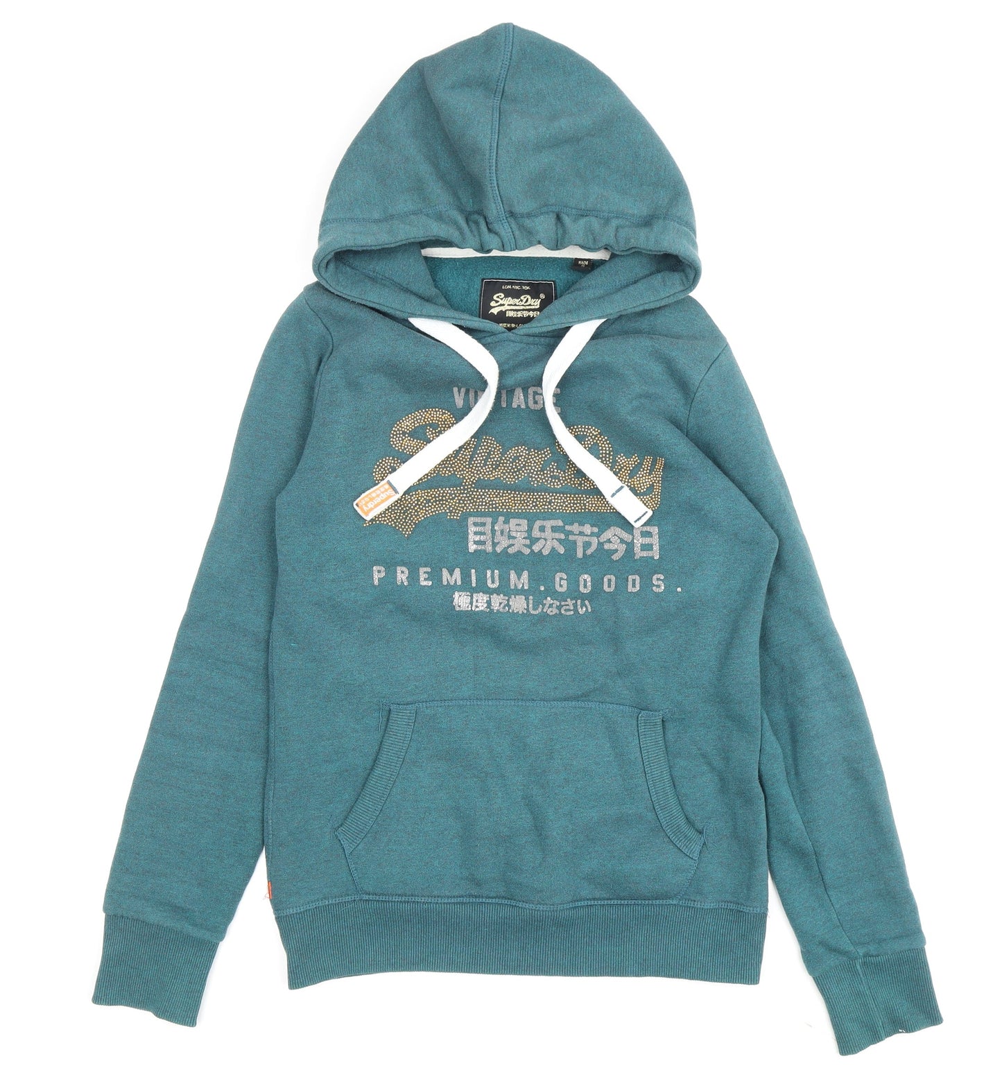 Superdry Women's Green Pullover Hoodie Size S