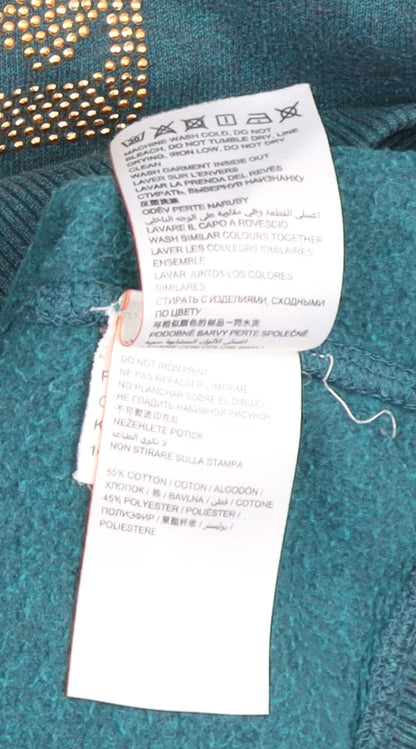 Superdry Women's Green Pullover Hoodie Size S