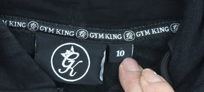 Mens UK Size L Gym King Black Full Zip Hoodie