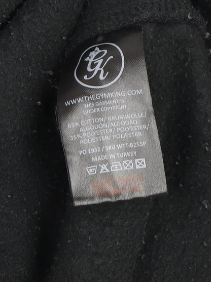 Mens UK Size L Gym King Black Full Zip Hoodie