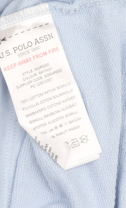 U.S. Polo Assn. Women's Blue Cotton Pullover Sweatshirt