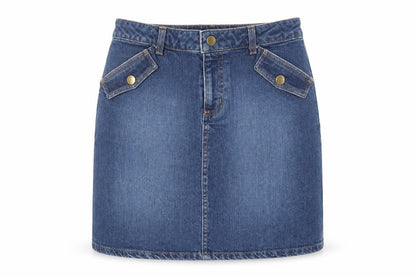 Womens UK Size 2 Banana Republic Straight & Pencil Denim Skirt