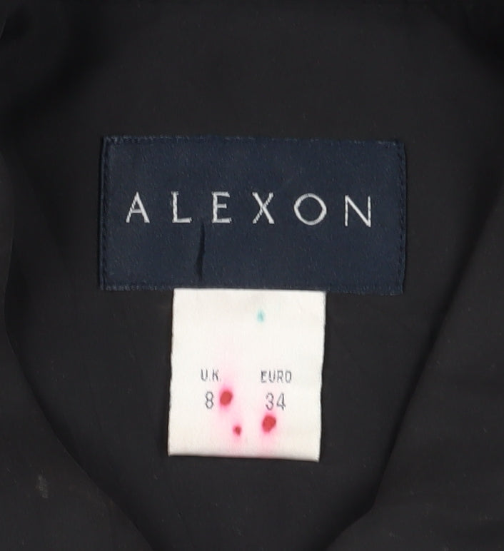 Alexon Women's Black Long Overcoat Size 8