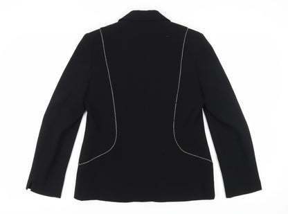 Jacques Vert Women's Black Blazer Size 10 Classic Fit