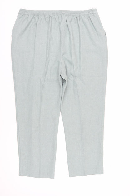 Womens UK Size 22 Honor Millburn Regular Fit Dress Pants Grey Trousers