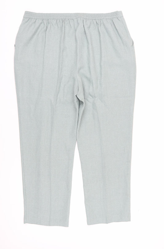 Womens UK Size 22 Honor Millburn Regular Fit Dress Pants Grey Trousers